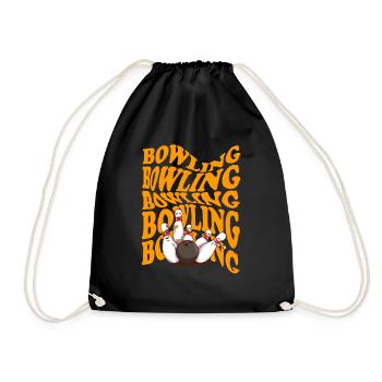 Funny Bowling Skittles Skittles Sports Gift - Drawstring Bag - black - Front