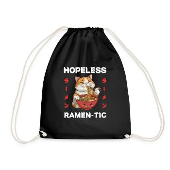 Ramen Nouilles Chibi Asie Chats Nouilles Soupe Anime - Sac de sport léger - noir - Devant