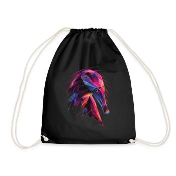 Anteater - Drawstring Bag - black - Front