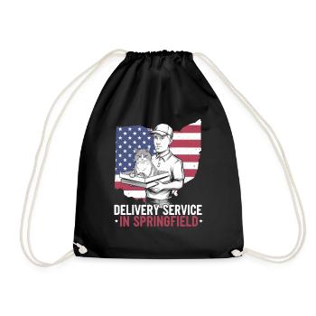 Delivery Service OH Debate  Harris Eating - Turnbeutel - Schwarz - Vorne