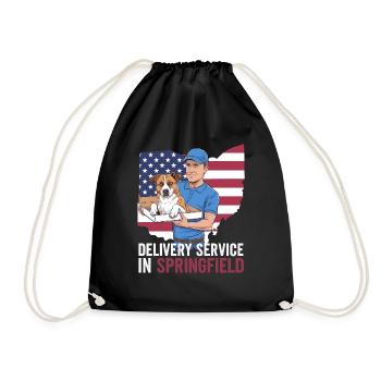 Delivery Service OH Debate  Harris Eating - Turnbeutel - Schwarz - Vorne