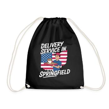 Delivery Service OH Debate  Harris Eating - Turnbeutel - Schwarz - Vorne
