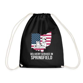 Delivery Service OH Debate  Harris Eating - Turnbeutel - Schwarz - Vorne
