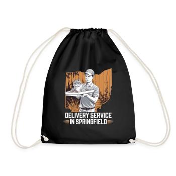 Delivery Service OH Debate  Harris Eating - Turnbeutel - Schwarz - Vorne