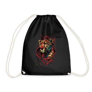 Cheetah - Drawstring Bag - black - Front