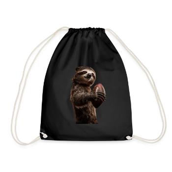 Sloth - Drawstring Bag - black - Front