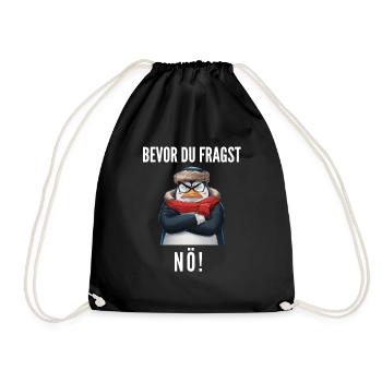 Penguin Tshirt Funny Funny Humor Sarcasm Funny - Drawstring Bag - black - Front
