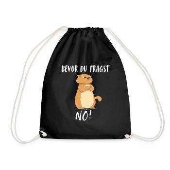 T-shirt chat Drôle Drôle Humour Sarcasme Ironie - Sac de sport léger - noir - Devant