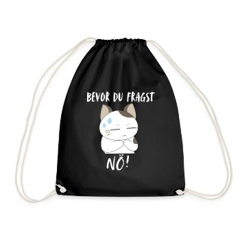 T-shirt chat Drôle Drôle Humour Sarcasme Ironie - Sac de sport léger - noir - Devant
