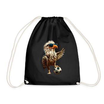 Eagle - Drawstring Bag - black - Front