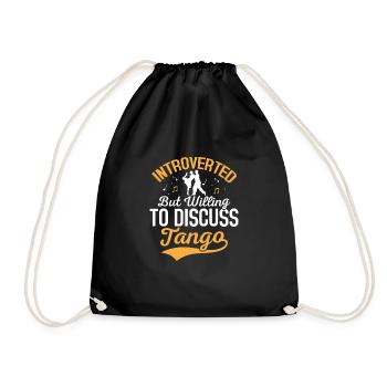 Introverted But Willing To Discuss Tango Latin Mus - Drawstring Bag - black - Front