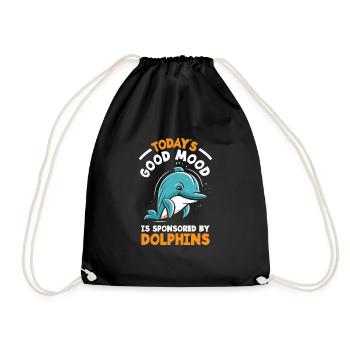 La bonne humeur du jour sponsorisée par les dauphins - Sac de sport léger - noir - Devant