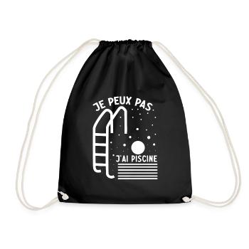 je peux pas j ai piscine - Sac de sport léger - noir - Devant