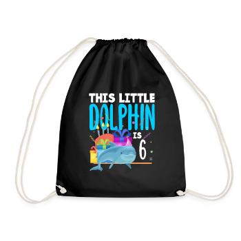 Ce petit dauphin a 6 6 ans - Sac de sport léger - noir - Devant