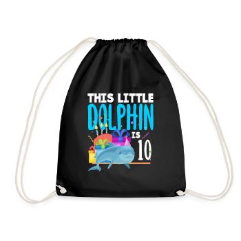 Ce petit dauphin a 10 10 ans - Sac de sport léger - noir - Devant