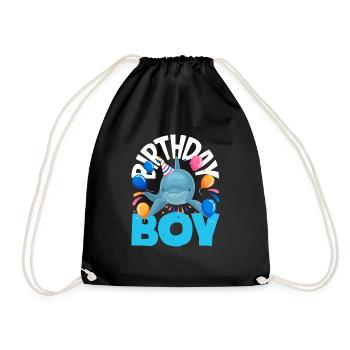 Dauphin - Enfant d’anniversaire - Sac de sport léger - noir - Devant