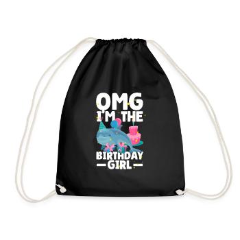 Dauphin Anniversaire Fille - Sac de sport léger - noir - Devant