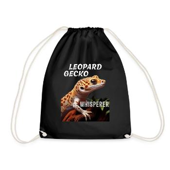 LEOPARD GECKO WHISPERER - Turnbeutel - Schwarz - Vorne