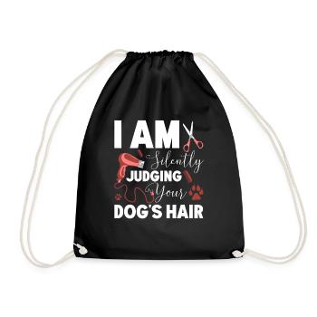 Chien Chiot Soins pour animaux de compagnie Salon d’emploi - Sac de sport léger - noir - Devant