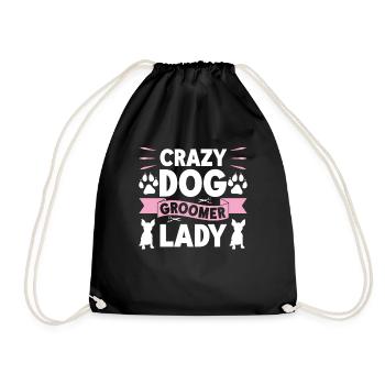 Chien Chiot Soins pour animaux de compagnie Salon d’emploi - Sac de sport léger - noir - Devant