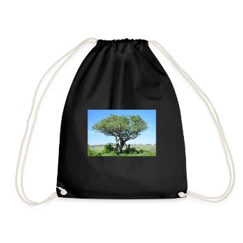 Majestic sausage tree in natural habitat - Drawstring Bag - black - Front