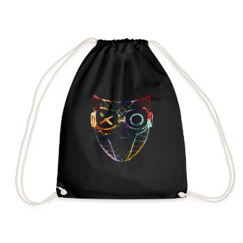 Techno Geschenk Rave Festival Party Musik Tekk EDM - Turnbeutel - Schwarz - Vorne