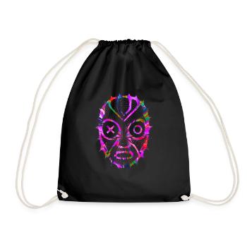 Techno Geschenk Rave Festival Party Musik Tekk EDM - Turnbeutel - Schwarz - Vorne