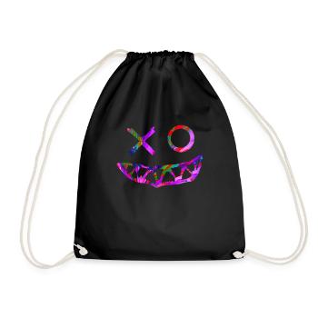 Techno Gift Rave Festival Party Music Tekk EDM - Drawstring Bag - black - Front