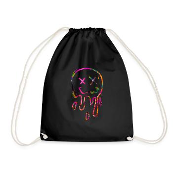 Techno Geschenk Rave Festival Party Musik Tekk EDM - Turnbeutel - Schwarz - Vorne