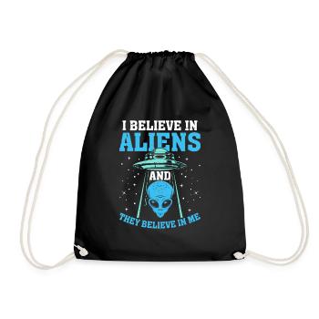 Aliens & Ufos - Turnbeutel - Schwarz - Vorne