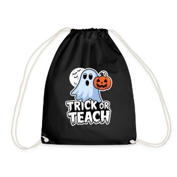 Trick Or Teach Halloween Teachers - Drawstring Bag - black - Front
