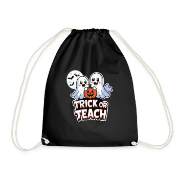 Trick Or Teach Halloween Teachers - Drawstring Bag - black - Front