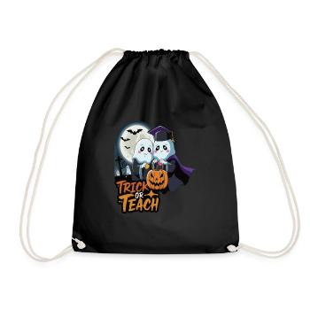 Trick Or Teach Halloween Teachers - Drawstring Bag - black - Front