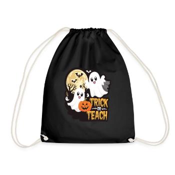 Trick Or Teach Halloween Teachers - Drawstring Bag - black - Front