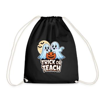 Trick Or Teach Halloween Teachers - Drawstring Bag - black - Front