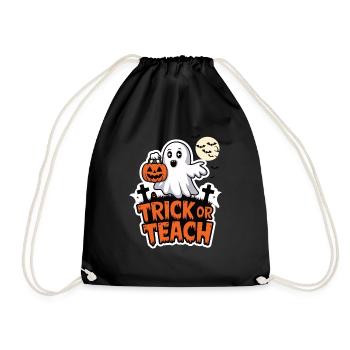 Trick Or Teach Halloween Teachers - Drawstring Bag - black - Front
