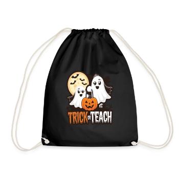Trick Or Teach Halloween Teachers - Drawstring Bag - black - Front
