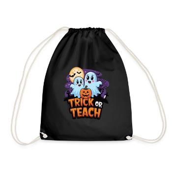Trick Or Teach Halloween Teachers - Drawstring Bag - black - Front
