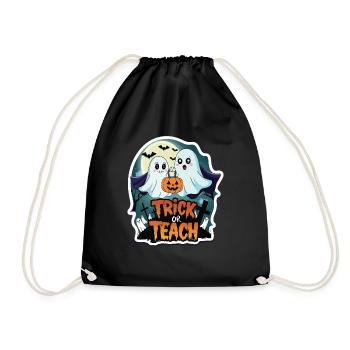 Trick Or Teach Halloween Teachers - Drawstring Bag - black - Front