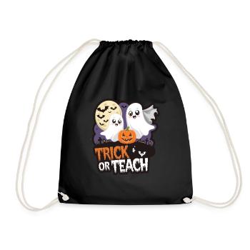 Trick Or Teach Halloween Teachers - Drawstring Bag - black - Front