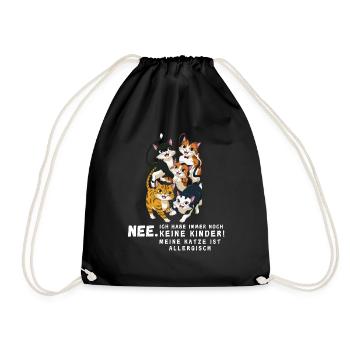 Tshirt chat Drôle Drôle Humour Sarcasme Kitty - Sac de sport léger - noir - Devant