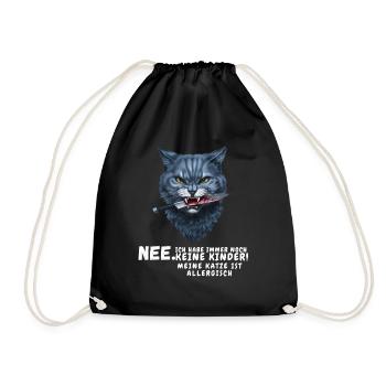 Tshirt chat Drôle Drôle Humour Sarcasme Kitty - Sac de sport léger - noir - Devant