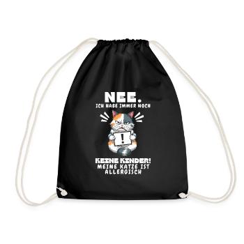 Tshirt chat Drôle Drôle Humour Sarcasme Kitty - Sac de sport léger - noir - Devant