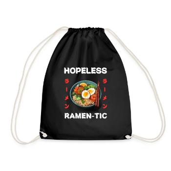Nouilles Ramen Nouilles Chibi Asia Soupe de nouilles Anime - Sac de sport léger - noir - Devant