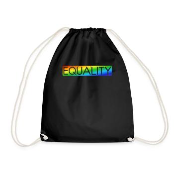 Gleichheit LGBTQ Rainbow Flag LGBTQ Stolz - Turnbeutel - Schwarz - Vorne