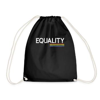 Gleichheit LGBTQ Rainbow Flag LGBTQ Stolz - Turnbeutel - Schwarz - Vorne