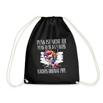 Punk Rock - I'm old but punk is not dead - Drawstring Bag - black - Front