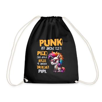 Punk Rock - I'm old but punk is not dead - Drawstring Bag - black - Front
