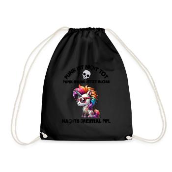 Punk Rock - I'm old but punk is not dead - Drawstring Bag - black - Front