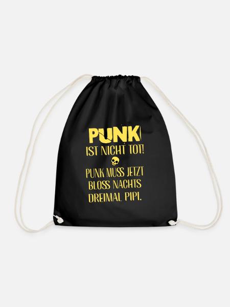 Punk Rock - Ich bin alt aber Punk ist nicht tot - Turnbeutel - Schwarz